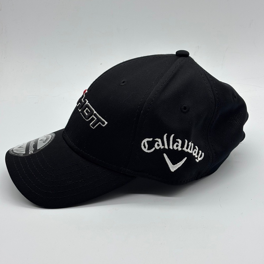 NWOT Callaway X Hot Black Tour Adjustable Golf Hat Cap Black Performance - Picture 2 of 7